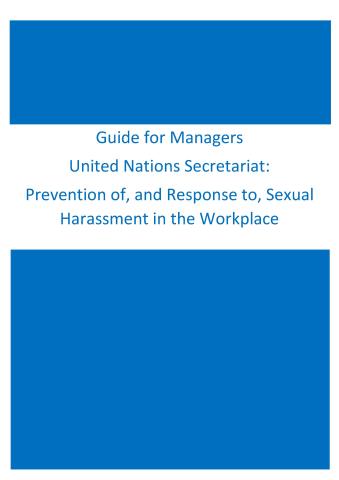 Guide For Managers: Prevention Of, And Response To, Sexual Harassment ...