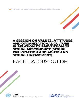 Cover - Facilitators Guide for a Session on Organisational Values, Attitudes and Culture