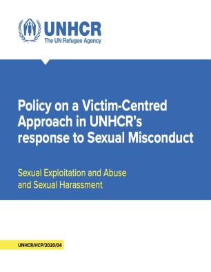 Cover - UNHCR Victim Centered Approach policy for sexual misconduct 