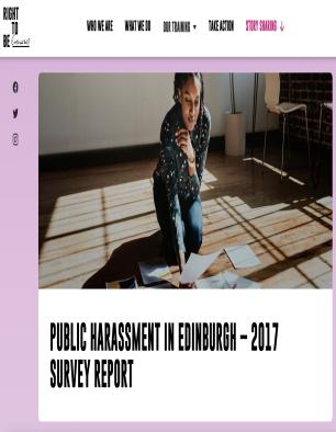 Cover - Public Harassment in Edinburgh-2017 Survey Report  
