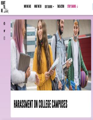 Cover - Harassment on College Campuses 